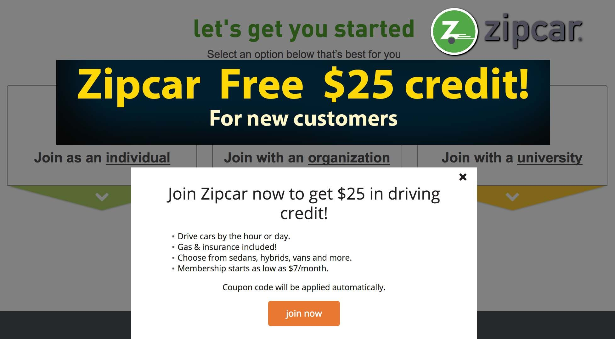 Zipcar Promo Code Get 25 In Zipcar Credits When You Sign in size 1954 X 1077